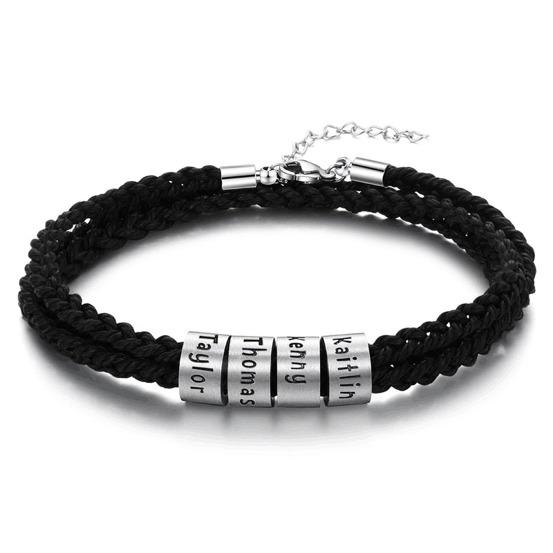 Pulseira de couro personalizada 2 em 1